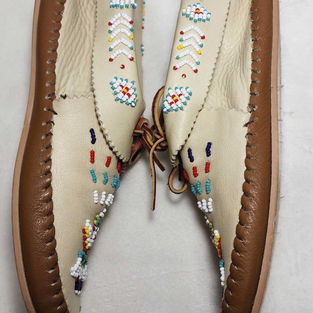 Taos Buckskin Leather Native American Indian Bead… - image 5