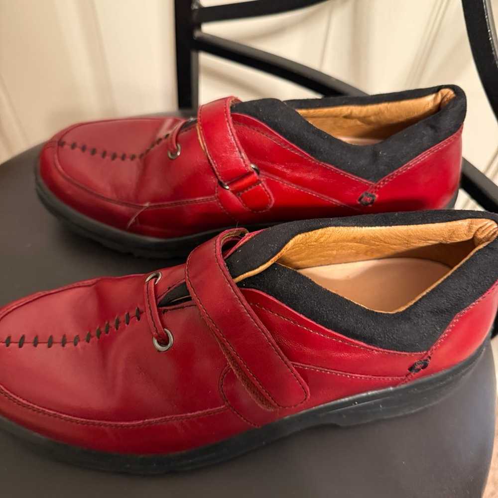 Doctor comfort red leather diabetic shoes size 8M - image 2