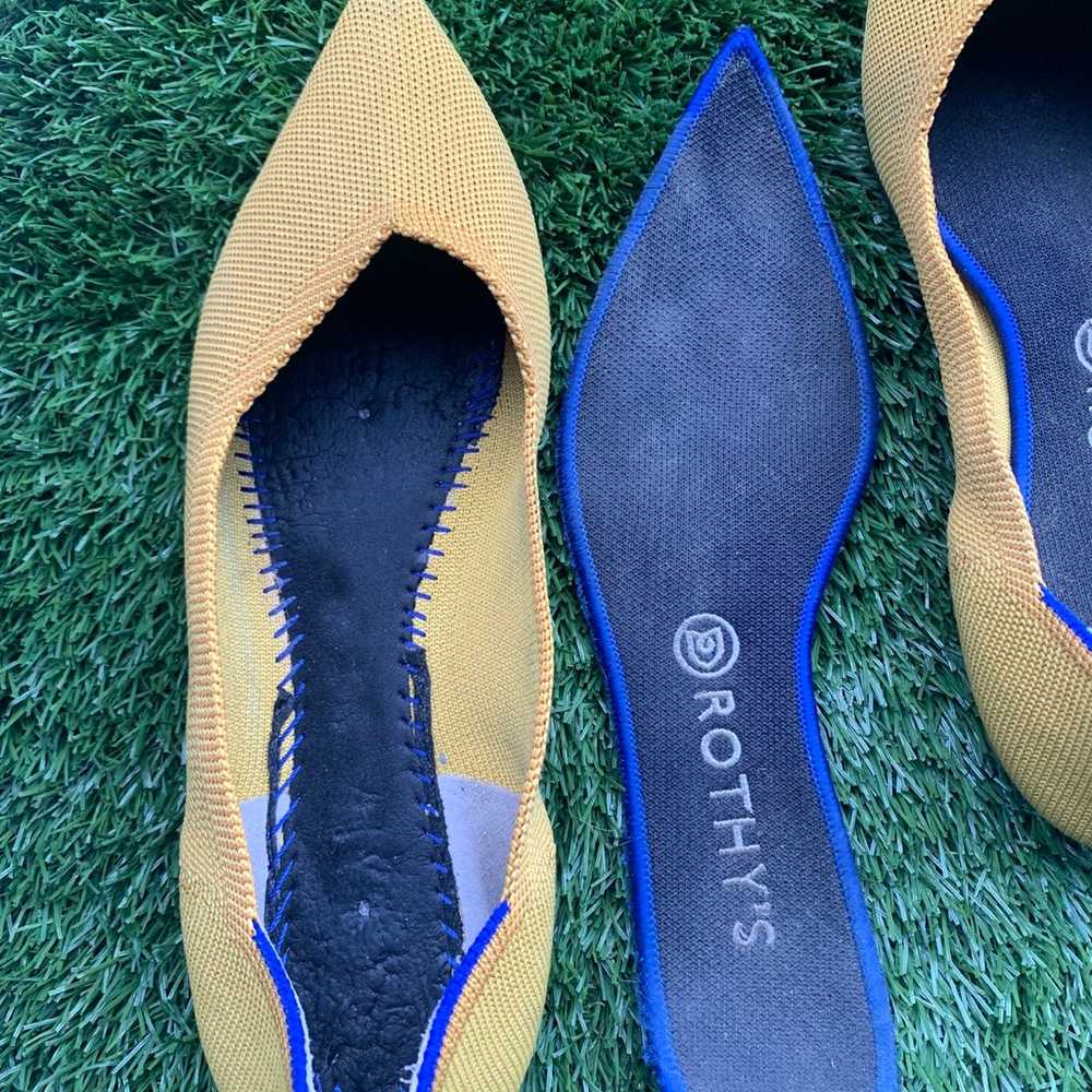 Rothy’s Yellow pointed toe Flats 9 - image 4