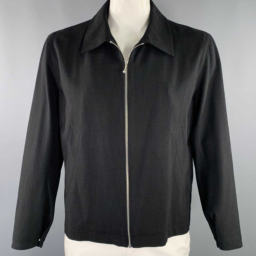 Sandro Black Viscose Blend Zip Up Jacket - image 1