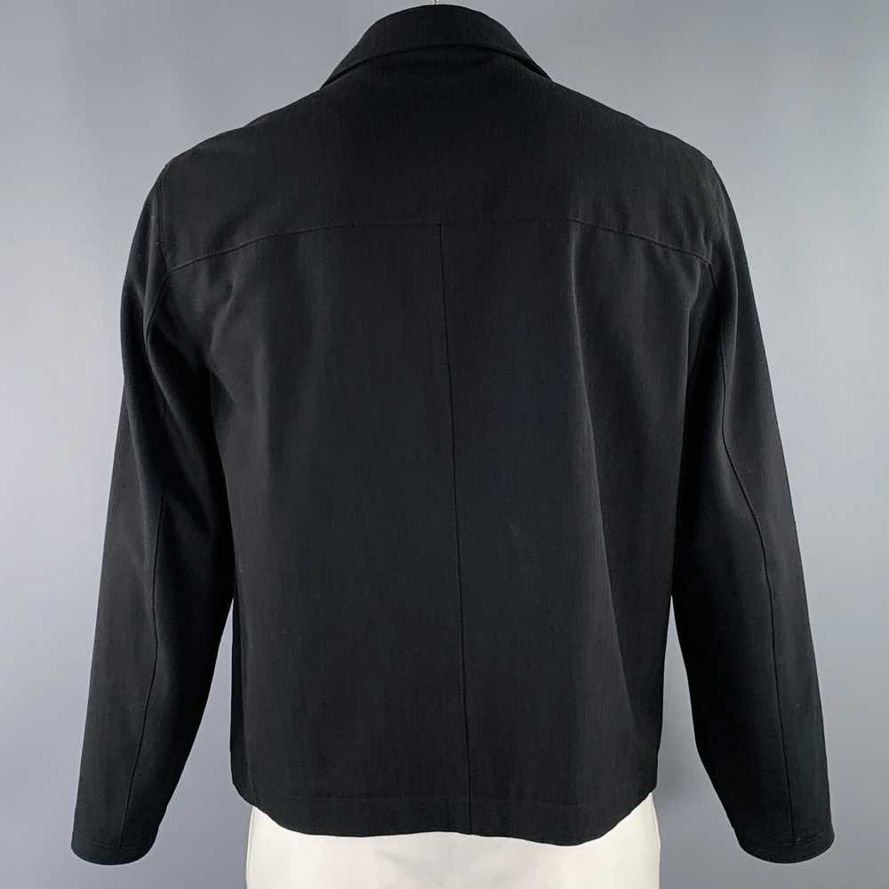 Sandro Black Viscose Blend Zip Up Jacket - image 3