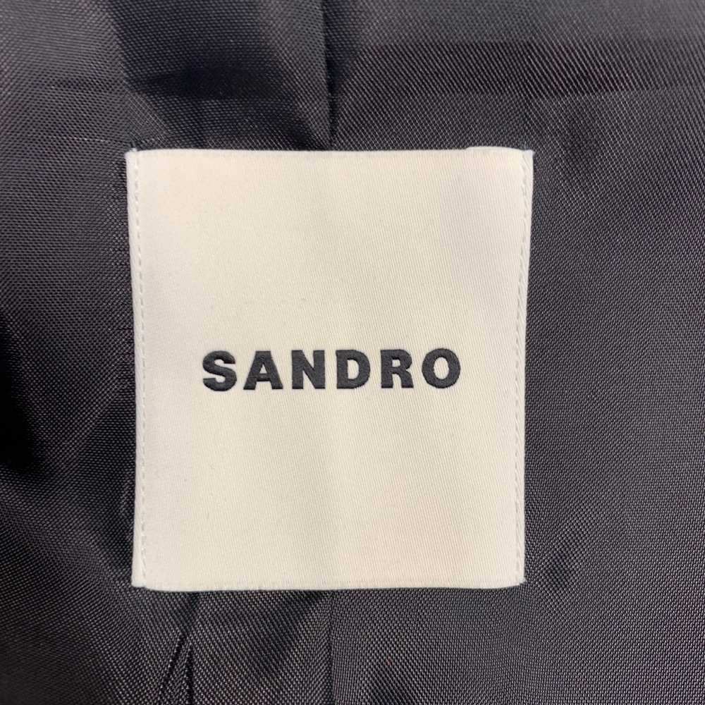 Sandro Black Viscose Blend Zip Up Jacket - image 4