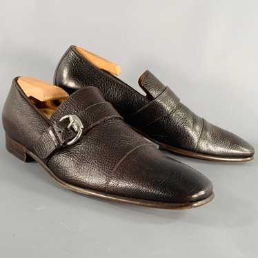 Gucci GUCCI Size 8 Brown Leather Buckle Loafers - image 1