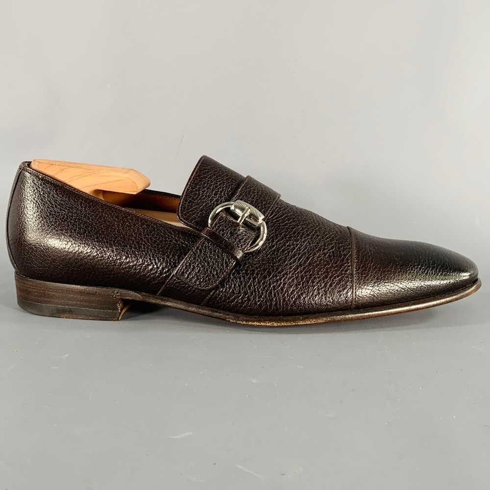 Gucci GUCCI Size 8 Brown Leather Buckle Loafers - image 2