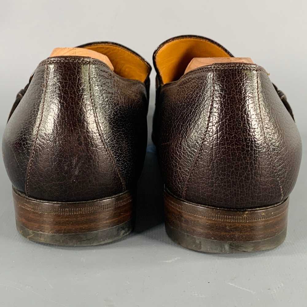 Gucci GUCCI Size 8 Brown Leather Buckle Loafers - image 3