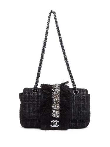 CHANEL Pre-Owned 2005 tweed shoulder bag - Black