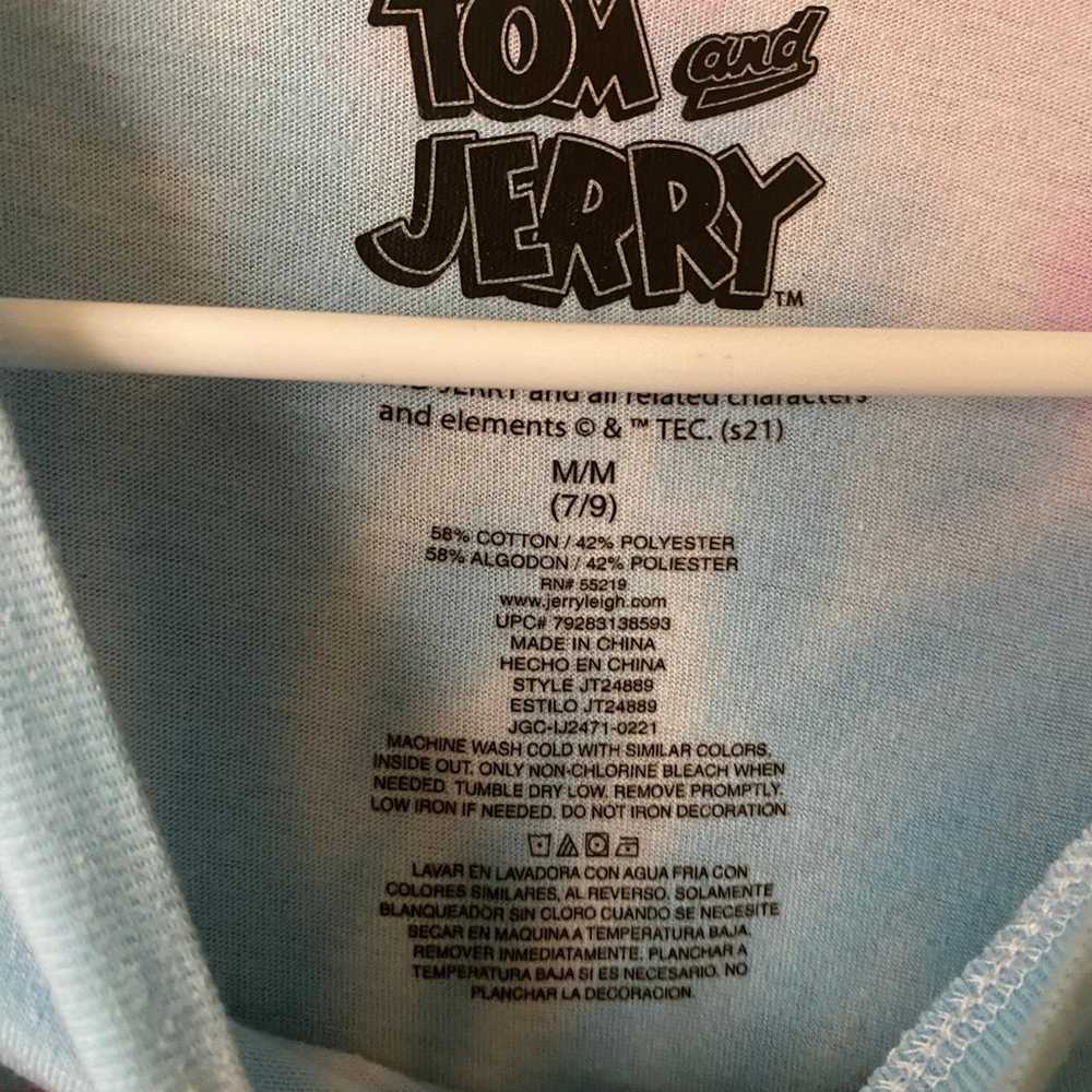 Tom and Jerry tye dye cropped shirt - image 3