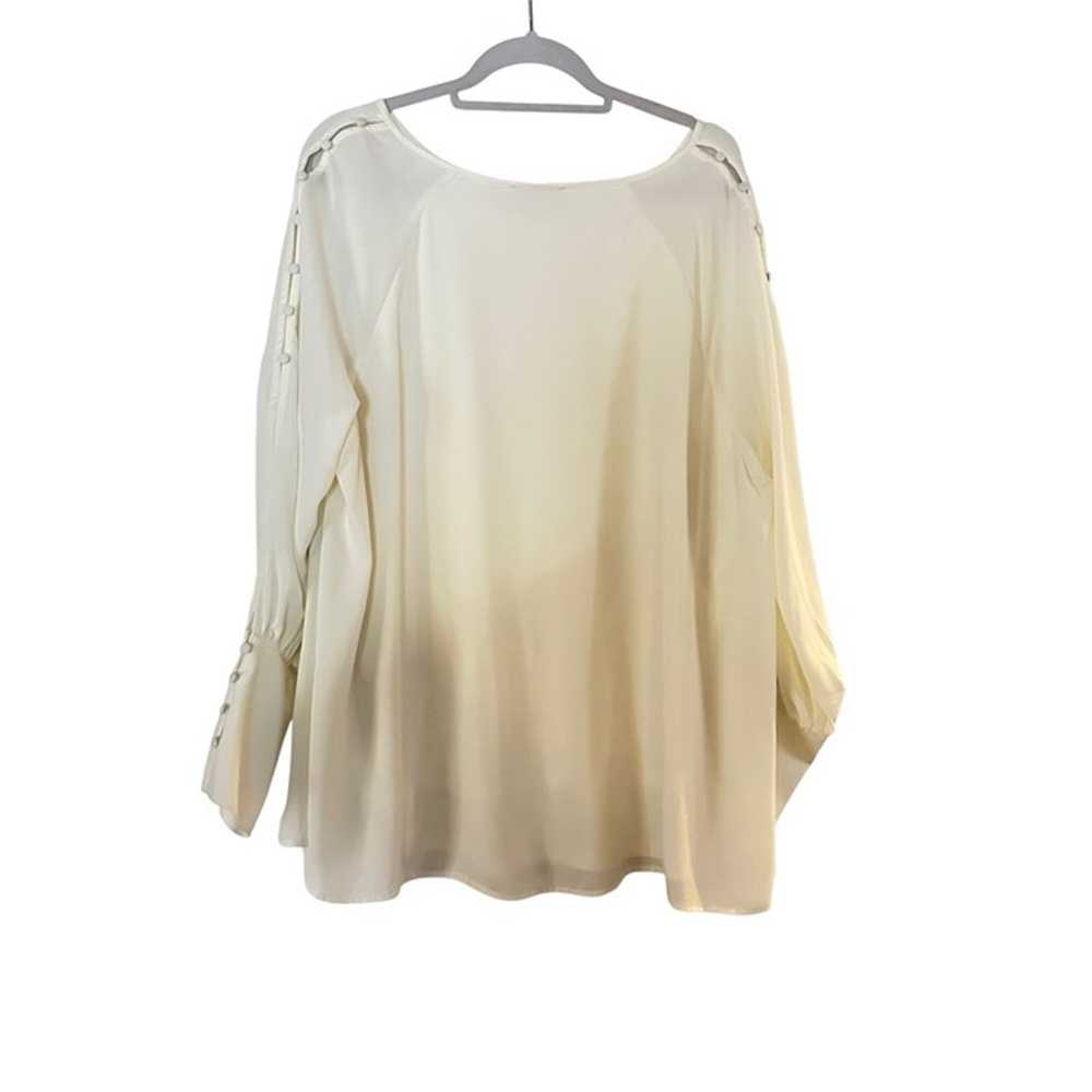 Lane Bryant Womens Cream Off White Top Blouse Bea… - image 5