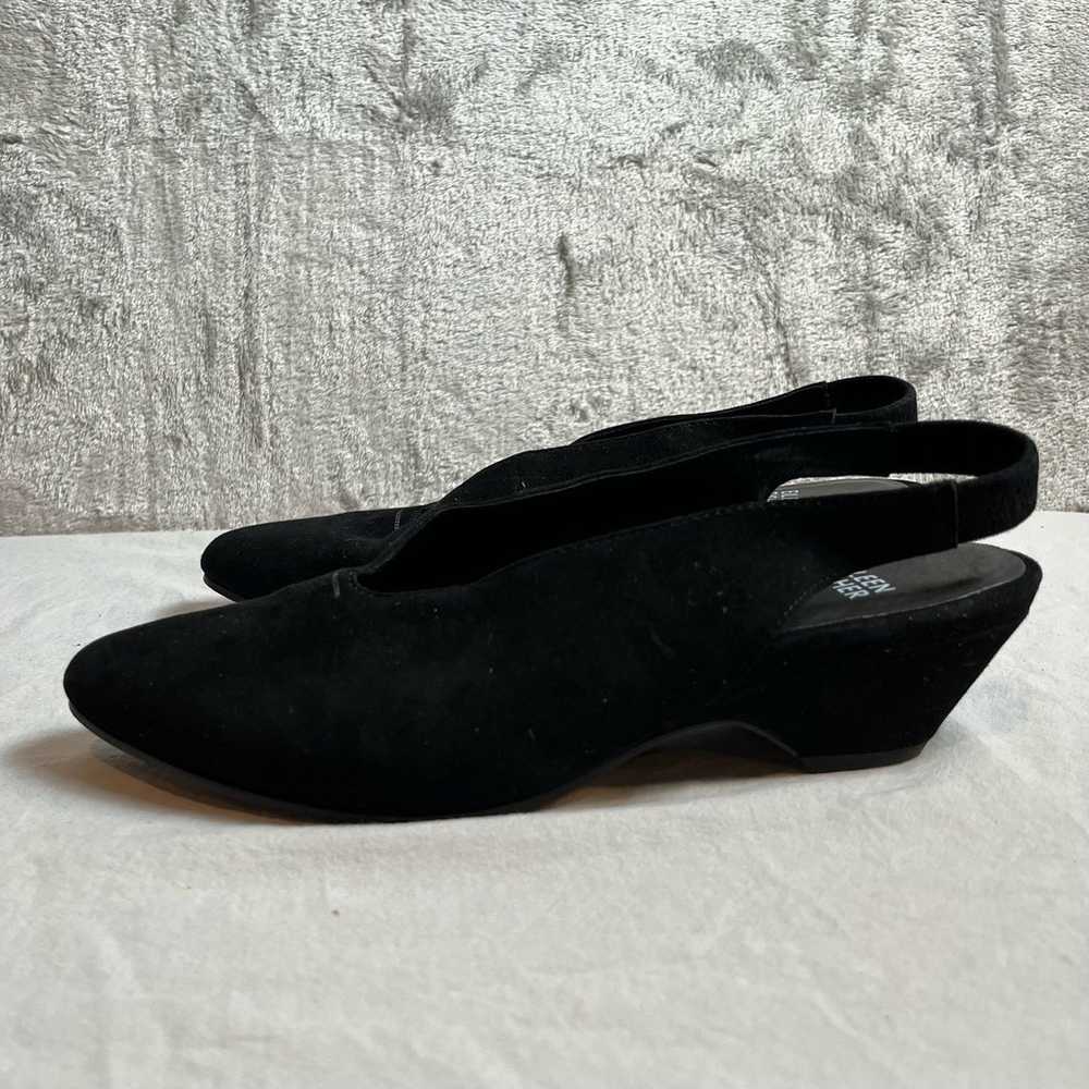 Eileen Fisher Gatwick Black Suede Slingback Heels… - image 5