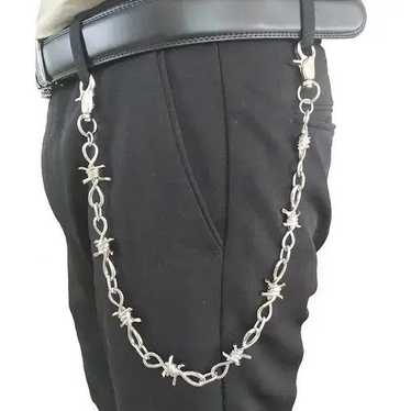 Chain × Streetwear 55cm Barb Wire Wallet Chain - image 1