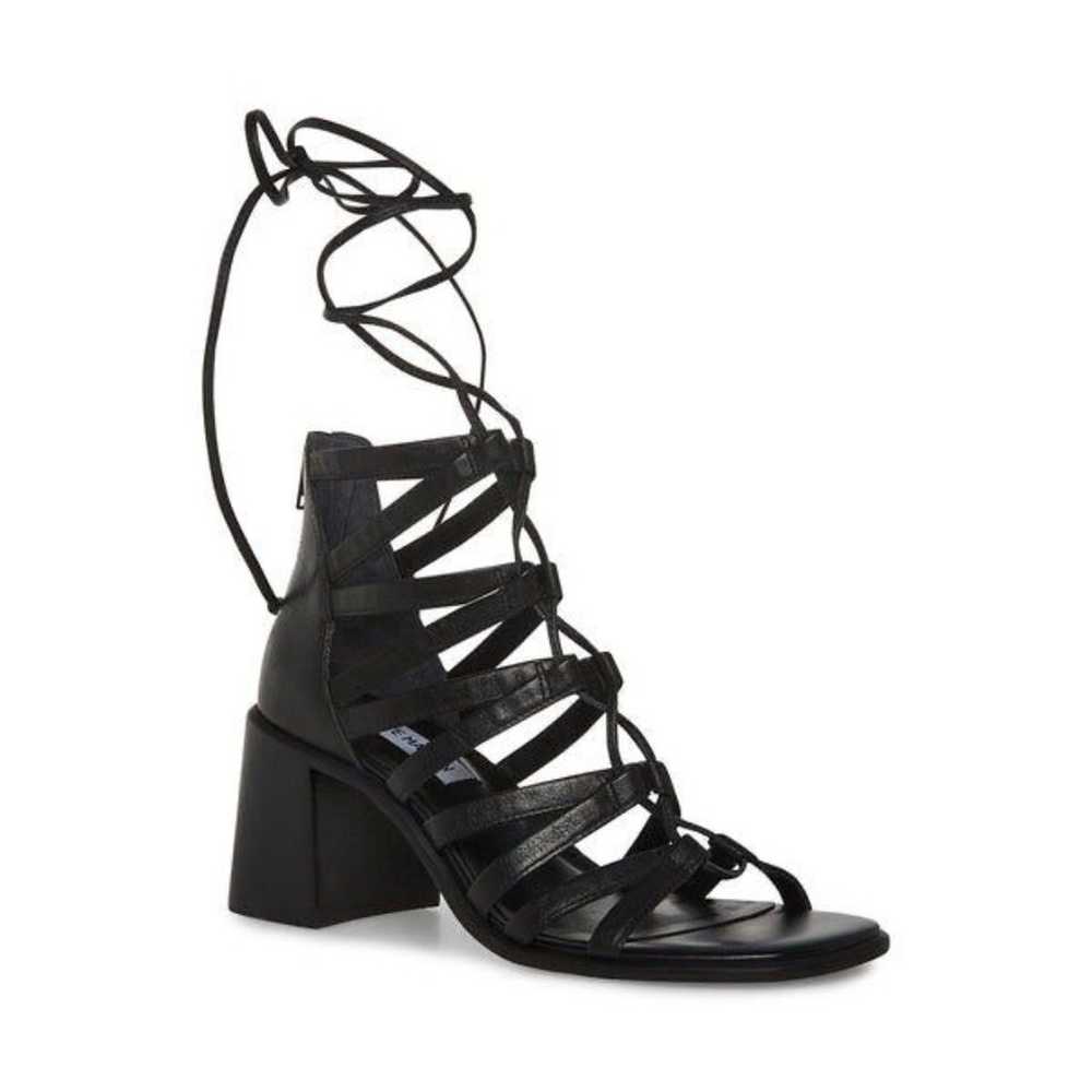 Steve Madden Womens Cherri30 Black Leather Sandal… - image 2