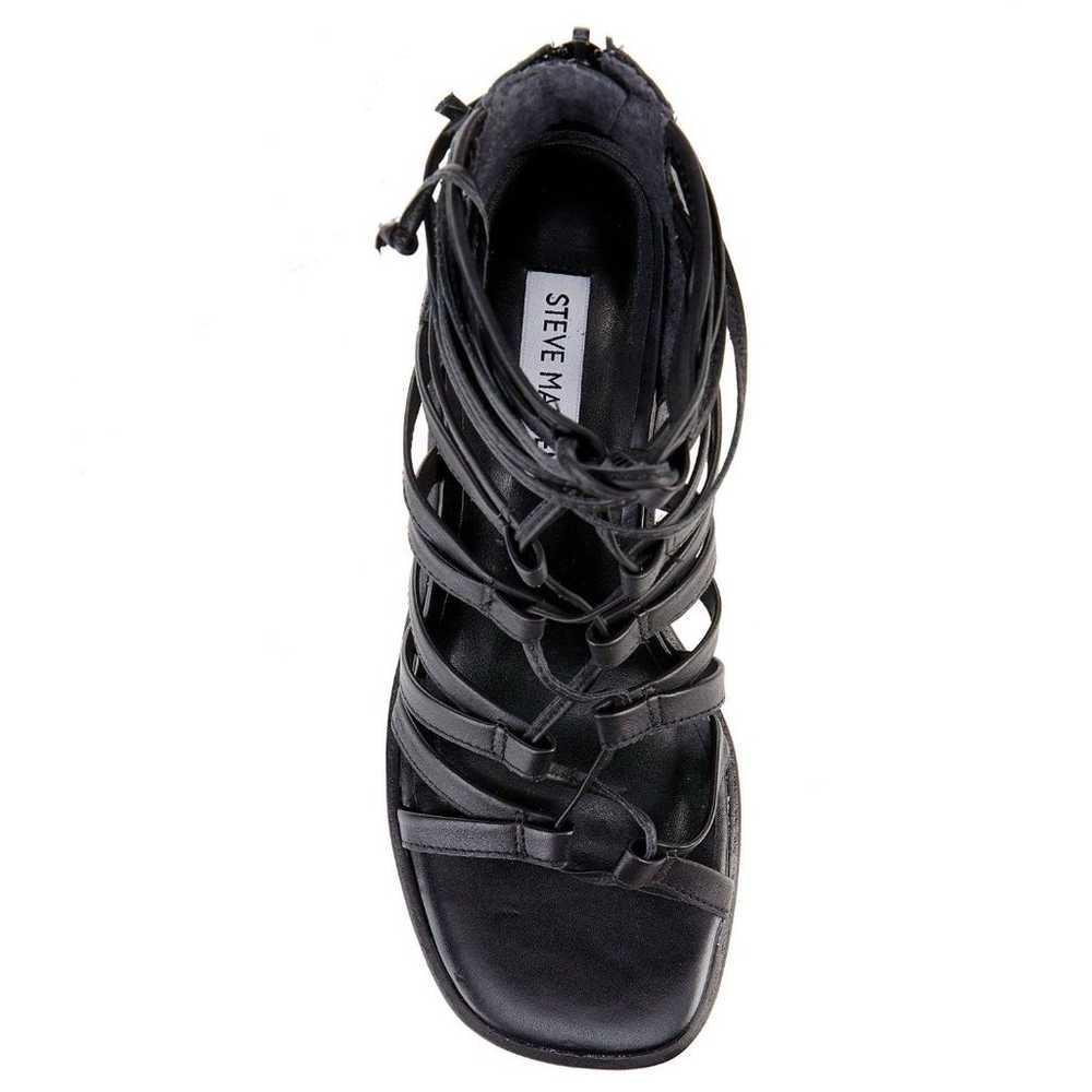 Steve Madden Womens Cherri30 Black Leather Sandal… - image 4