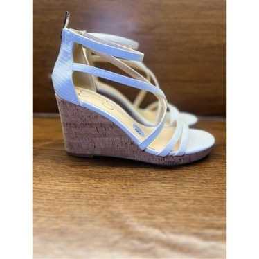 JESSICA SIMPSON Elyara Wedge Pumps / White Shoes … - image 1