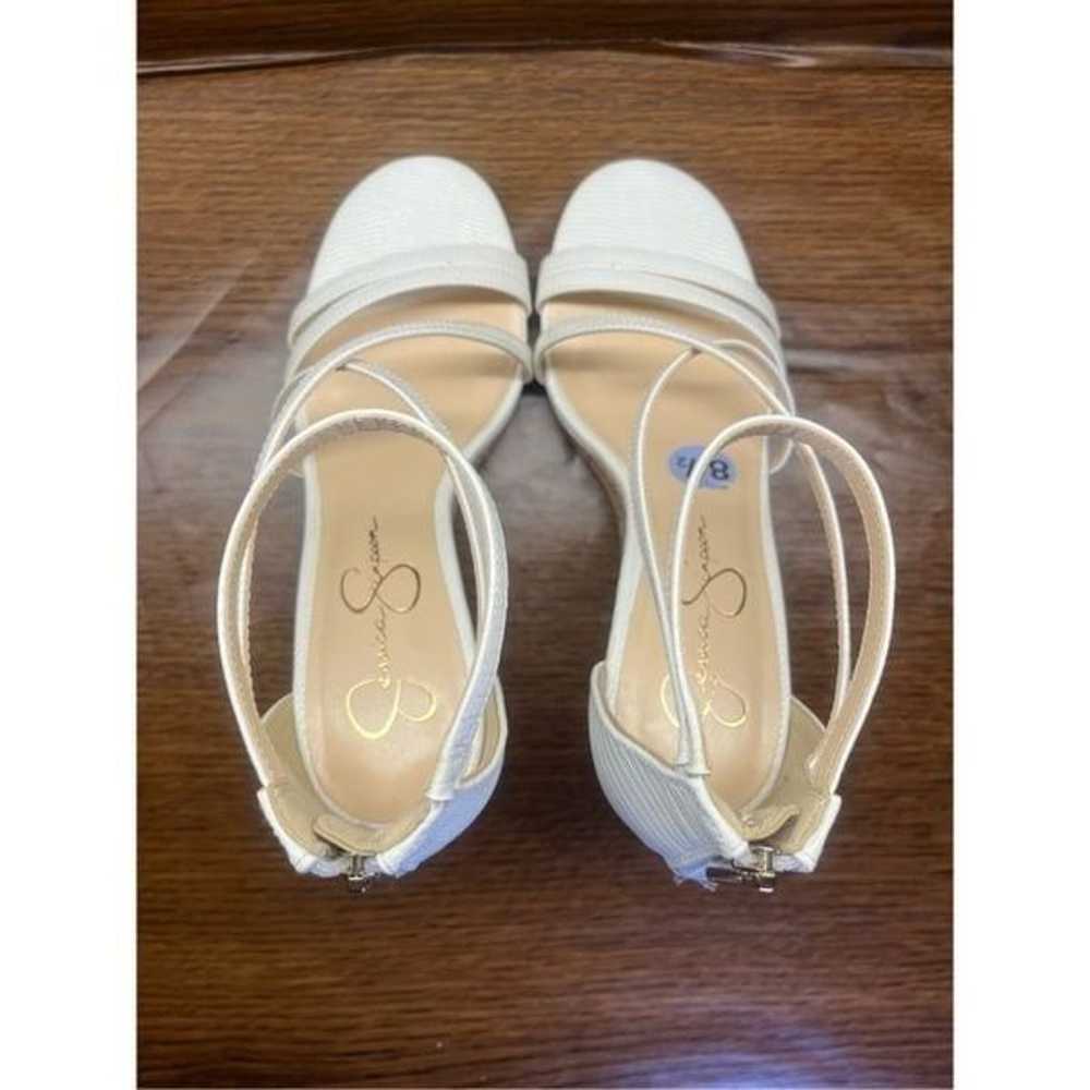 JESSICA SIMPSON Elyara Wedge Pumps / White Shoes … - image 8