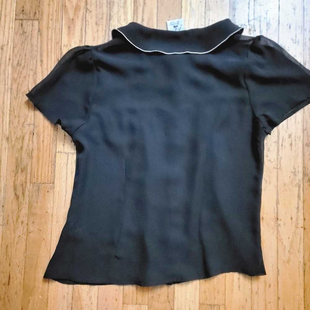 HELL BUNNY Vixen BLOUSE Top SHIRT WOMEN'S Button … - image 10