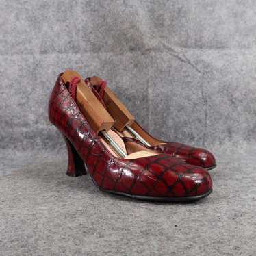 Anyi Lu Shoes Women 40 Pumps Patent Leather Red C… - image 1