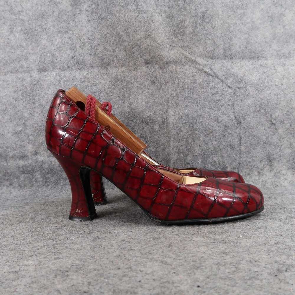 Anyi Lu Shoes Women 40 Pumps Patent Leather Red C… - image 2