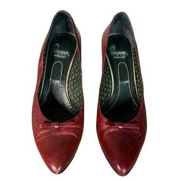 Mafarka Shoes Womens 7 US 38 EU Red Leather Pumps… - image 1