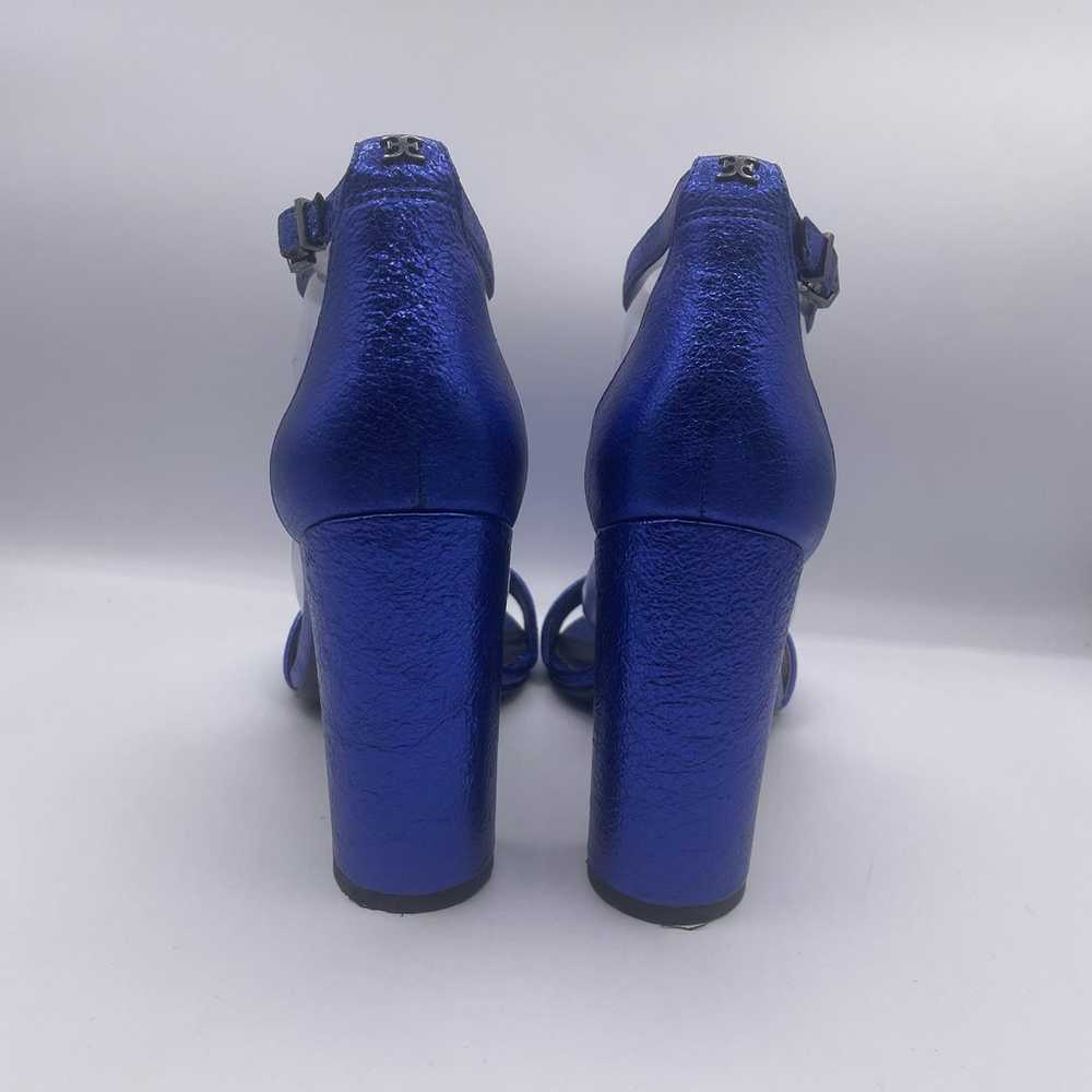 Sam Edelman Yaro Metallic Blue Heels Pumps Block … - image 5