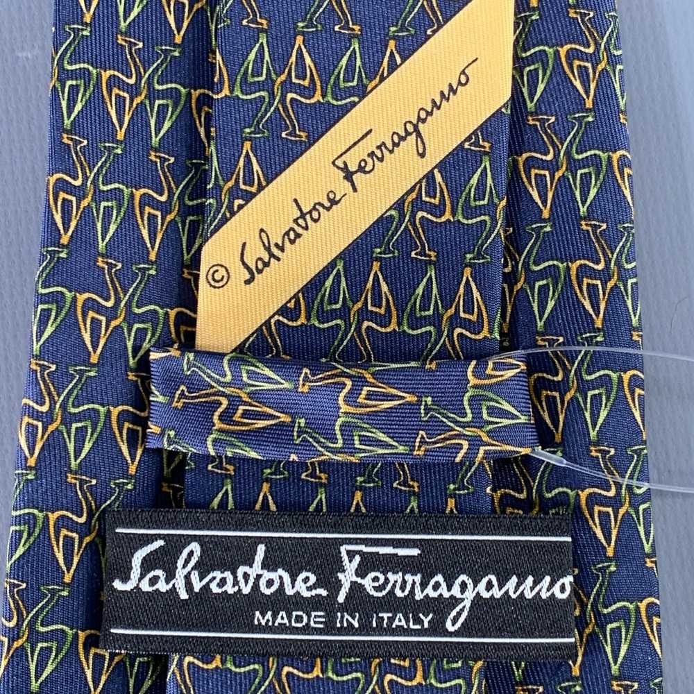 Salvatore Ferragamo SALVATORE FERRAGAMO Navy Yell… - image 4