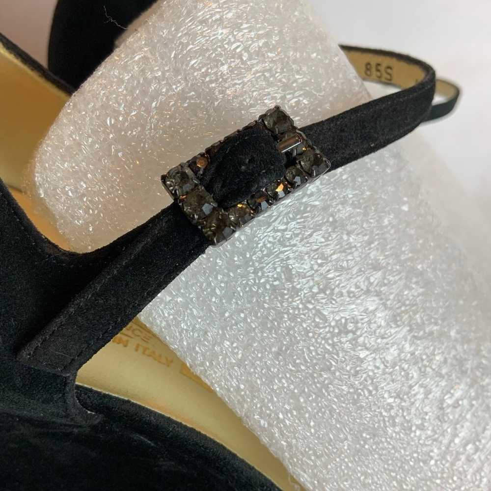 Salvatore Ferragamo black suede sandals size 9.5 - image 4