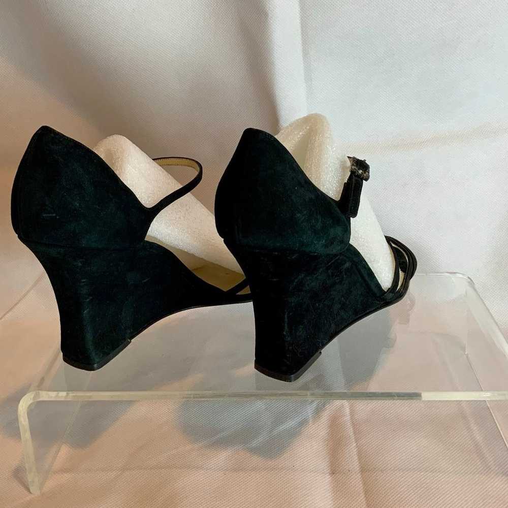 Salvatore Ferragamo black suede sandals size 9.5 - image 7