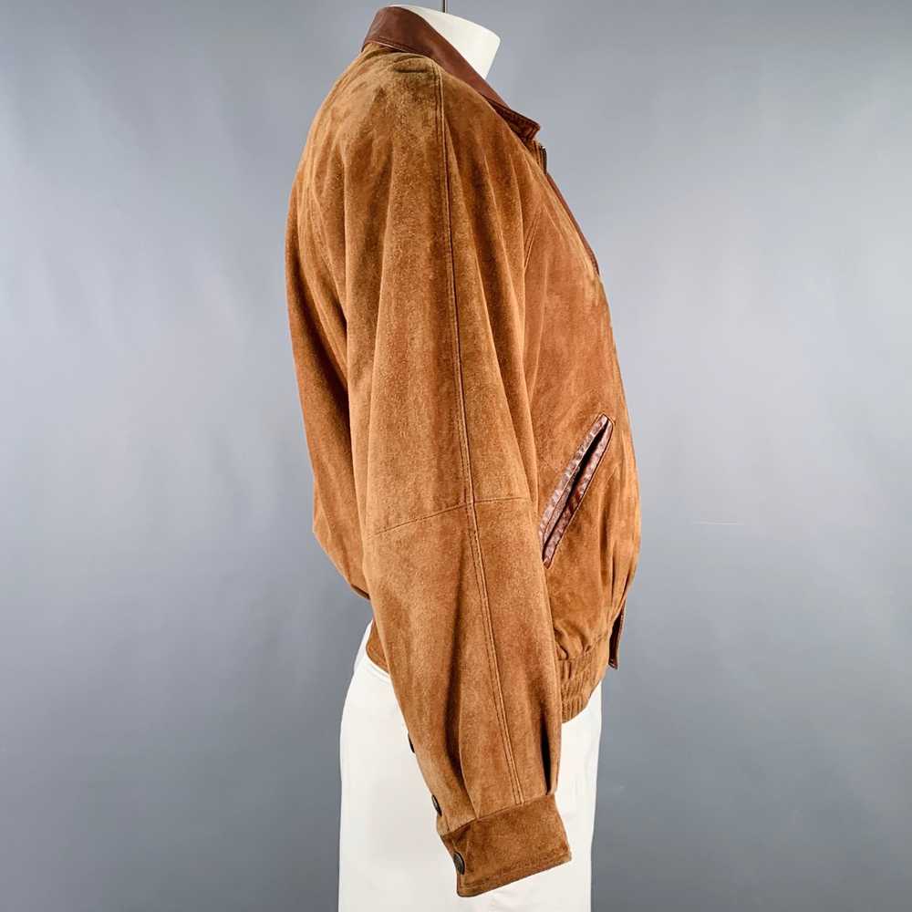 Designer WATER FREE FRIITIA Camel Suede Bomber Ja… - image 2