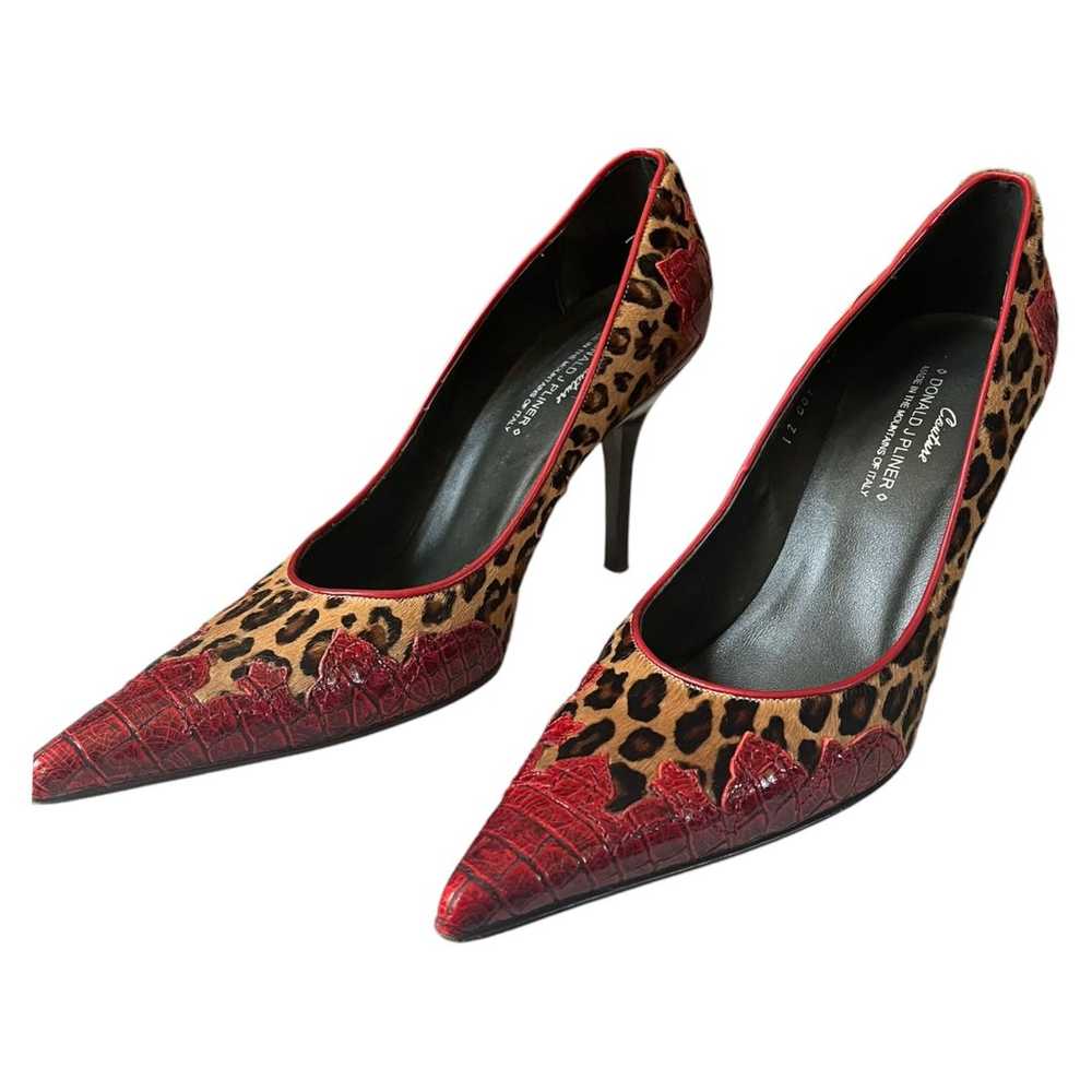 Donald J Pliner COUTURE Croc Coy Animal Print Hee… - image 3