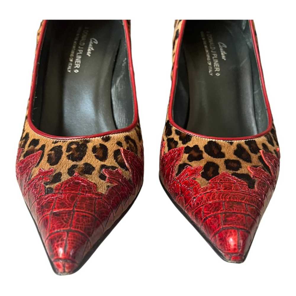 Donald J Pliner COUTURE Croc Coy Animal Print Hee… - image 5