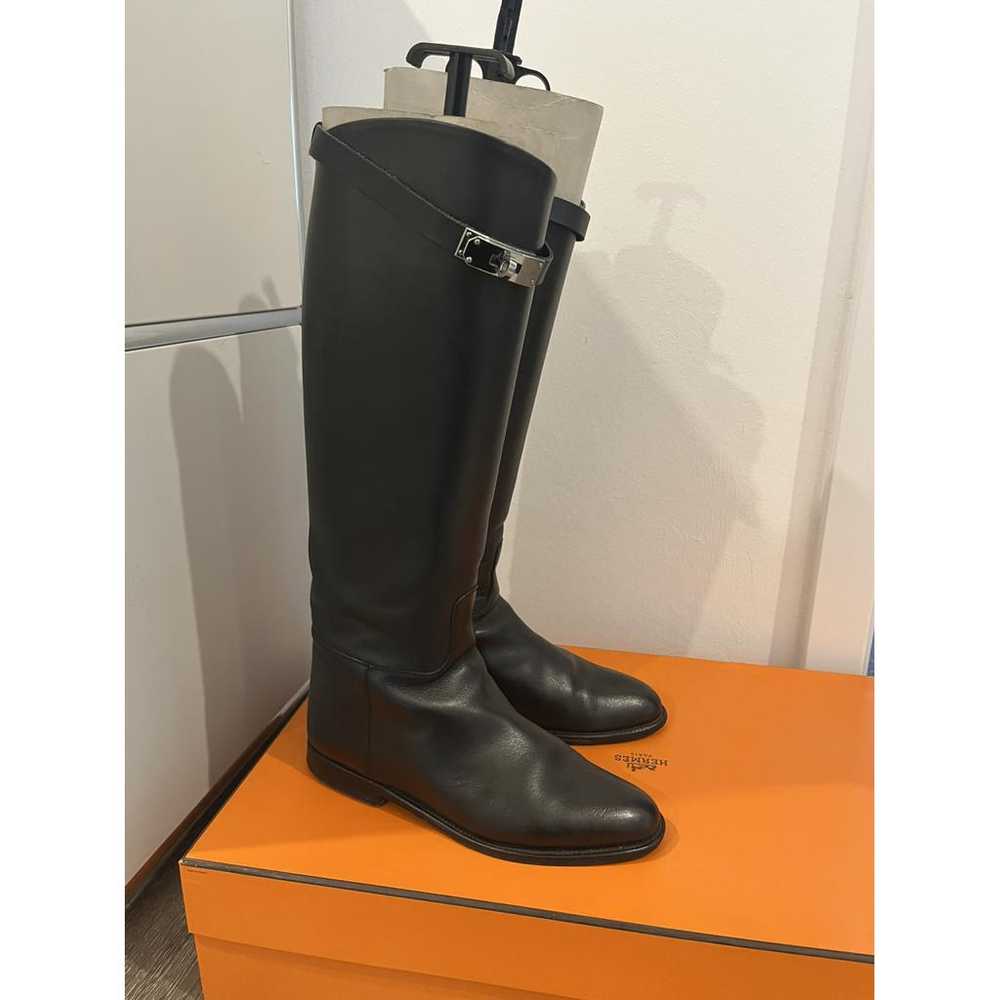 Hermès Jumping leather riding boots - image 5