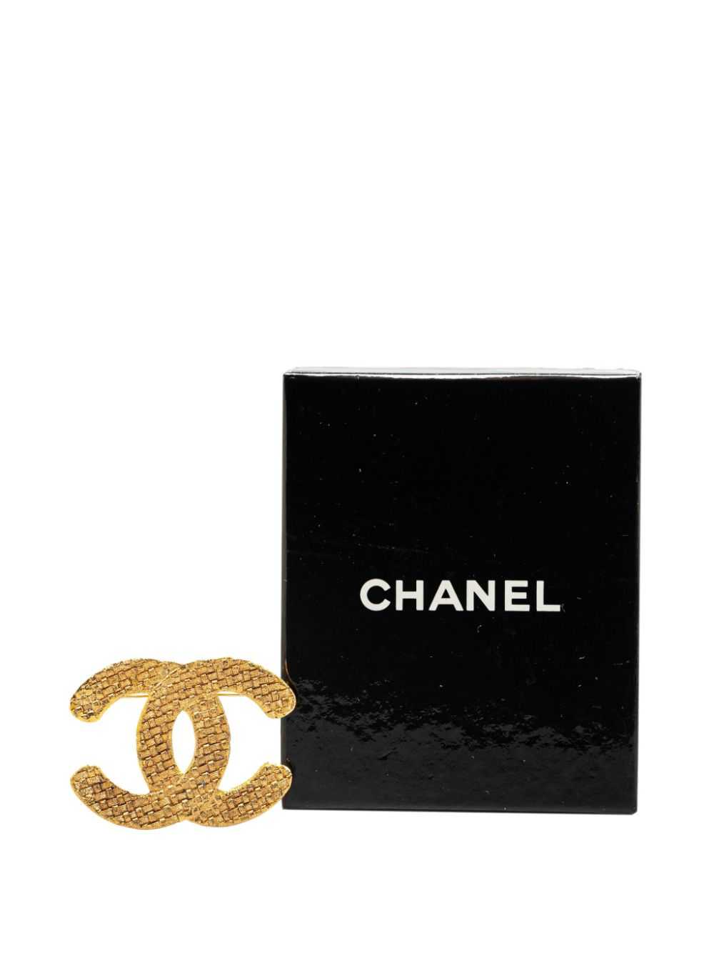 CHANEL Pre-Owned 2009 Gold Plated CC costume broo… - image 5