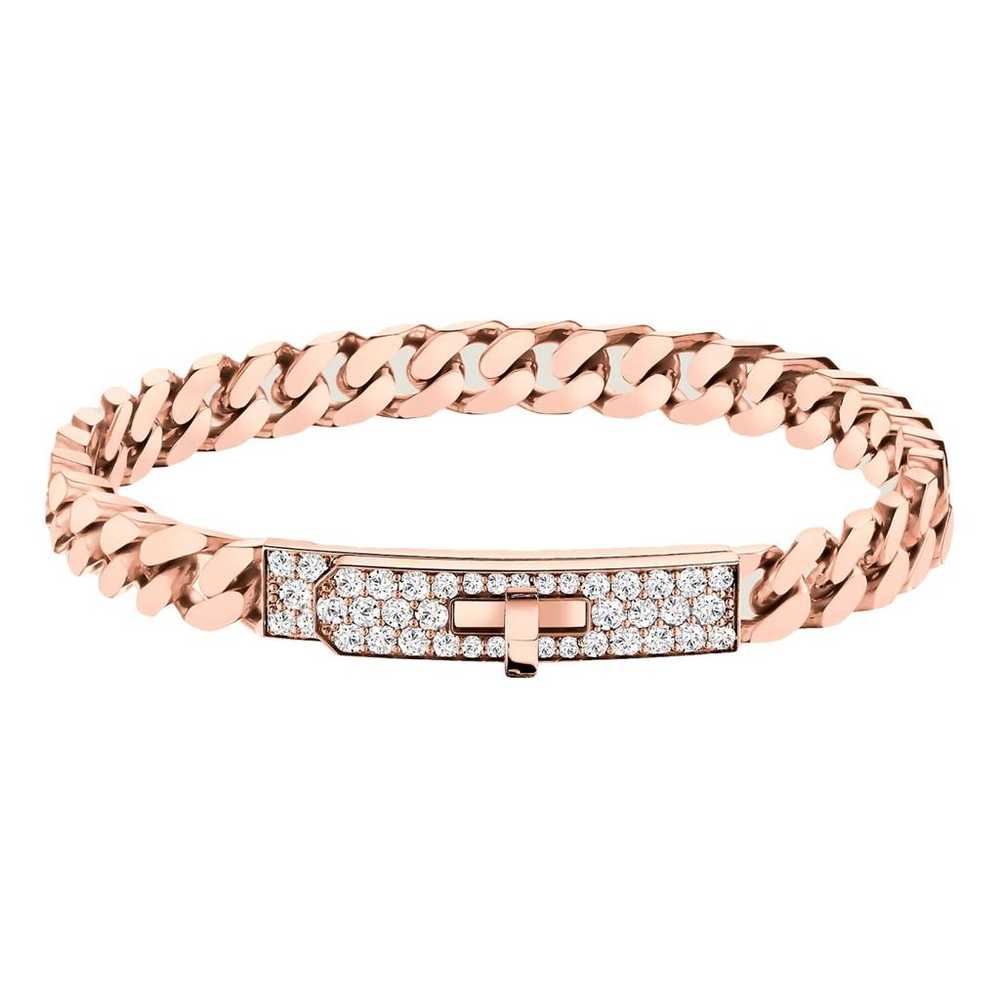 Hermès Kelly Chaîne pink gold bracelet - image 1