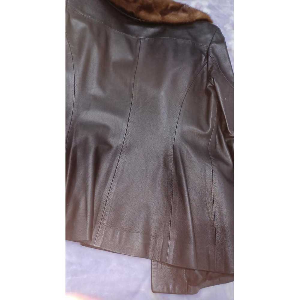 Non Signé / Unsigned Leather biker jacket - image 11