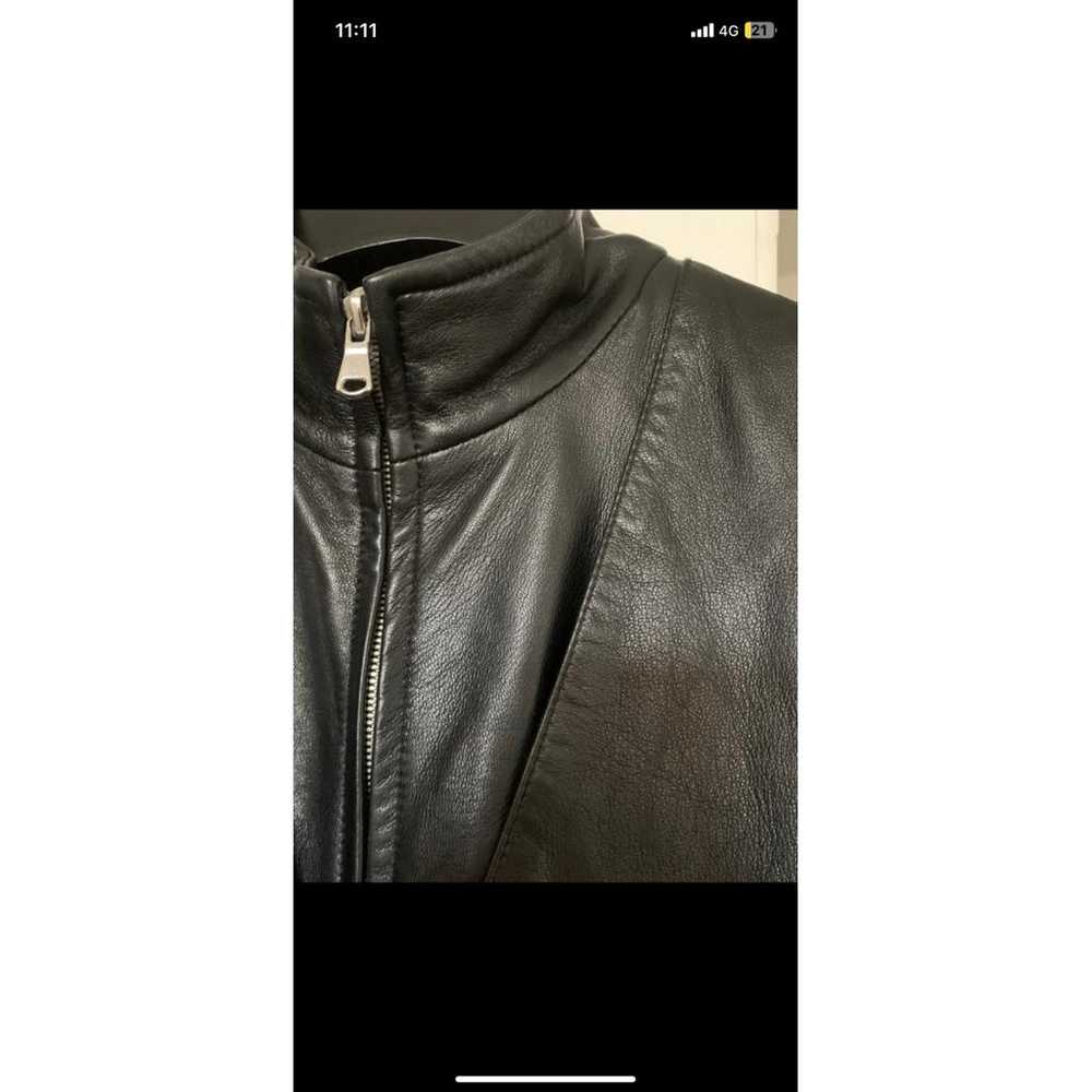 Non Signé / Unsigned Leather trench coat - image 4