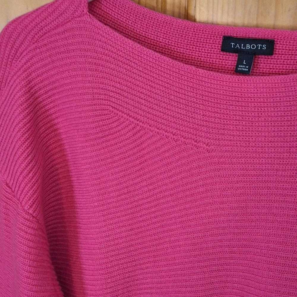 Other Talbots Sweater Womens Large Wool Blend Pin… - image 3