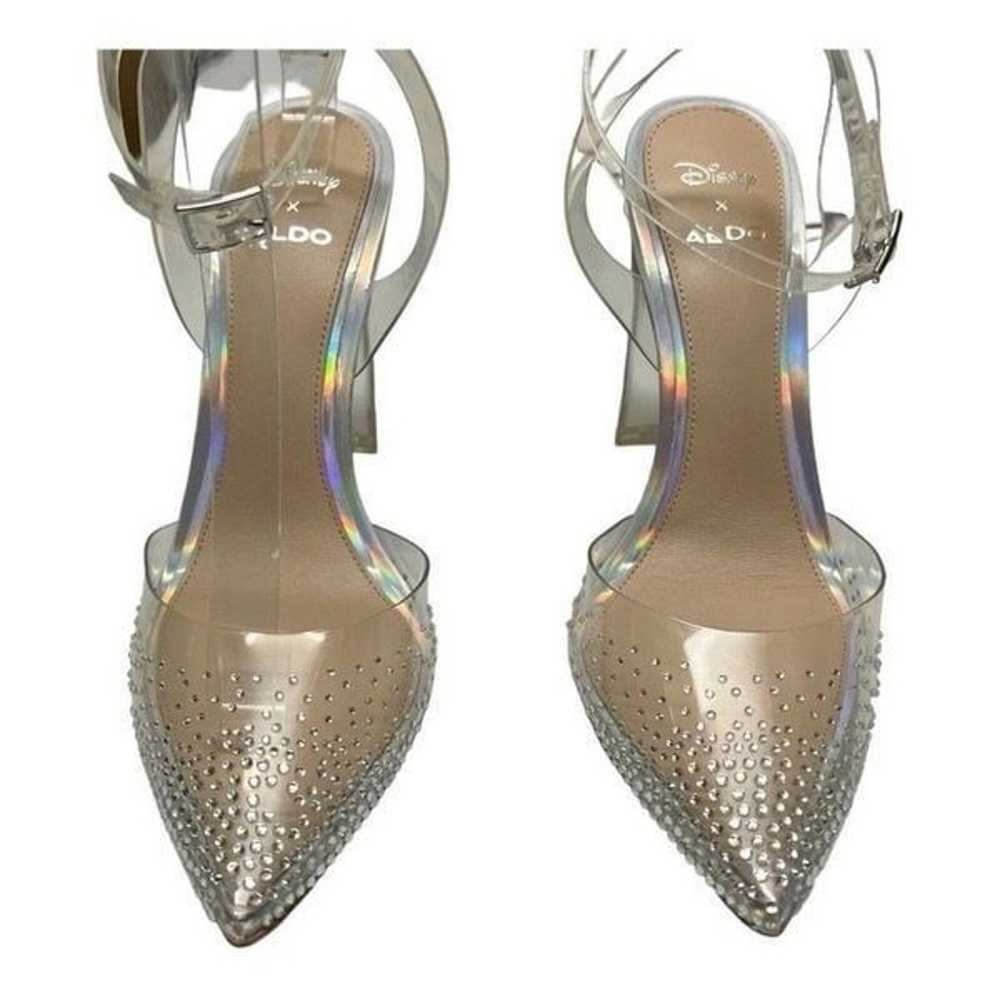 Disney x Aldo 8.5 Clear Jewel Glass Slipper Heels… - image 6