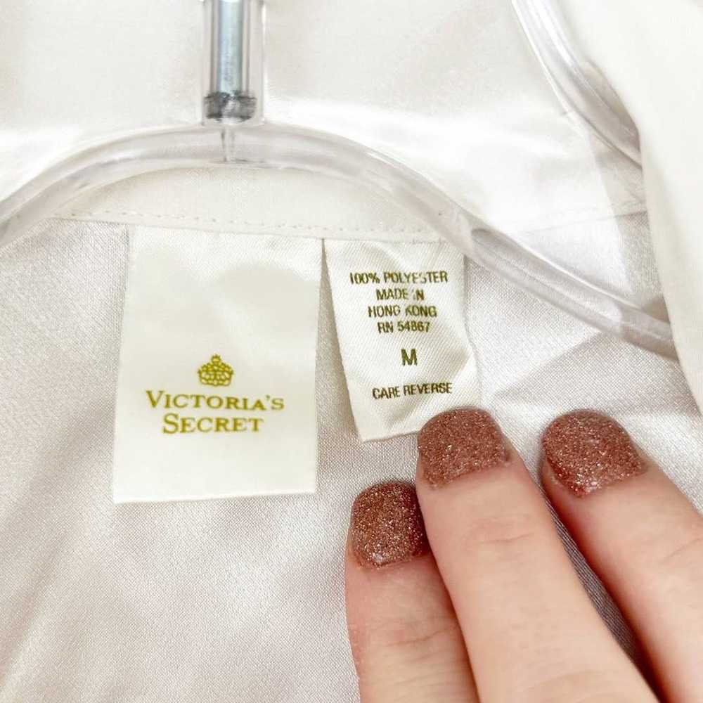 Vintage Victoria's Secret White Silky Button Down… - image 2