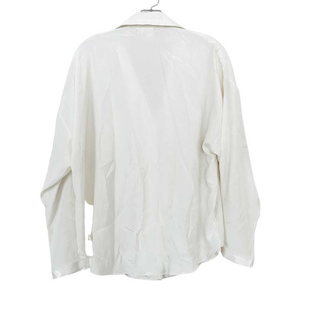 Vintage Victoria's Secret White Silky Button Down… - image 4