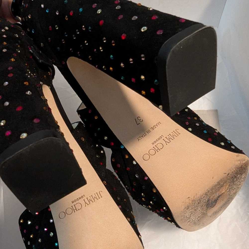 EUC Jimmy Choo April 120 Platform Heel Shoe Black… - image 9