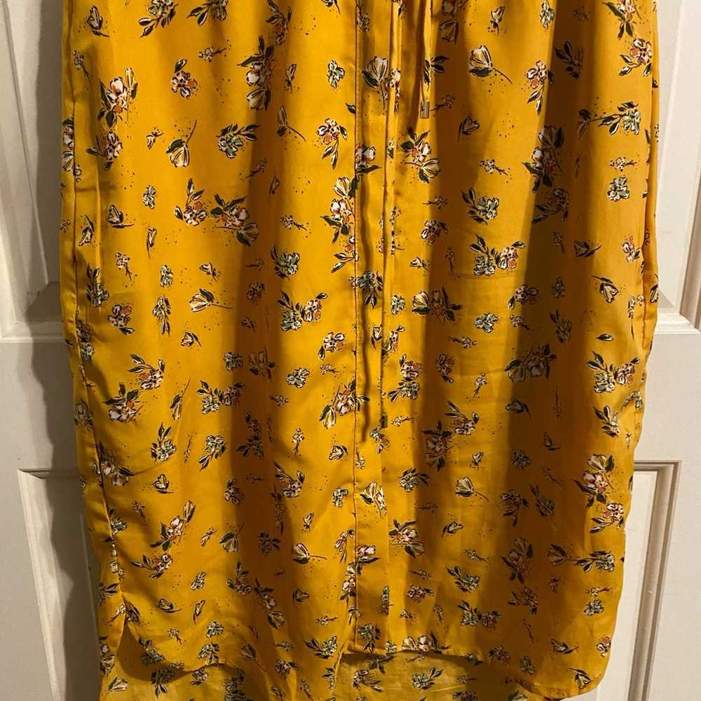 Lauren Ralph Lauren Yellow Flowery Shirt Dress si… - image 11