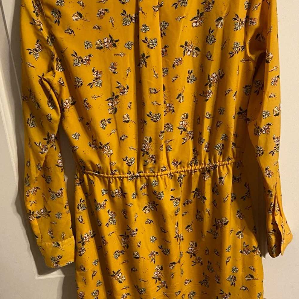 Lauren Ralph Lauren Yellow Flowery Shirt Dress si… - image 12