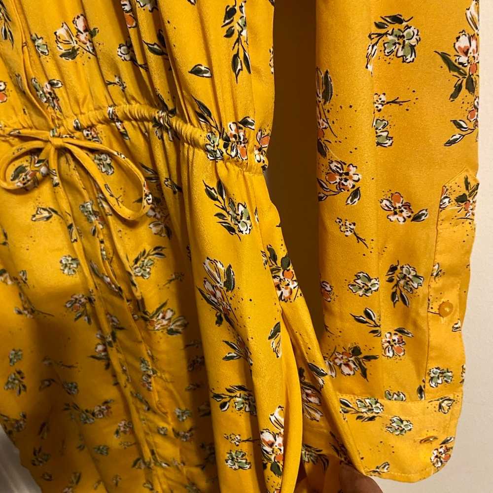 Lauren Ralph Lauren Yellow Flowery Shirt Dress si… - image 7