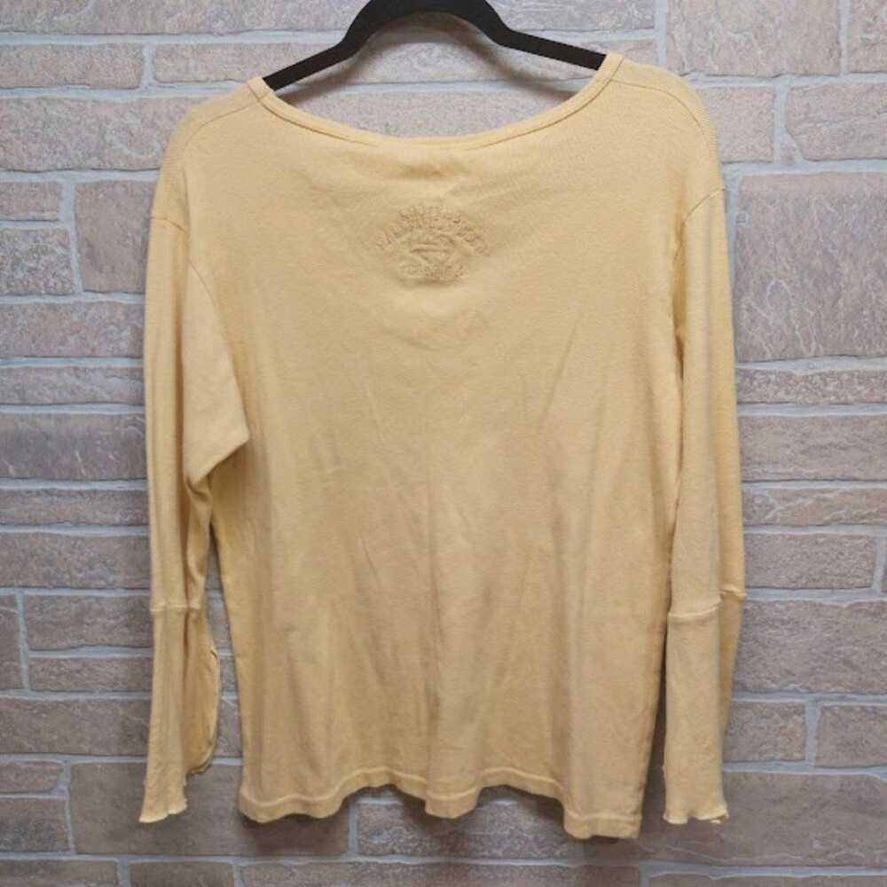 Vintage Harley Davidson Womens XL Yellow Ribbed L… - image 5