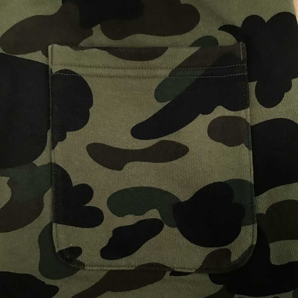 Bape BAPE 1st camo green Shark sweat shorts ape ★… - image 6