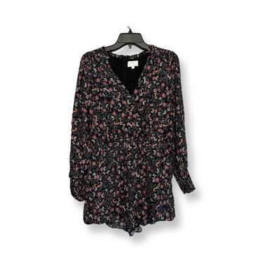 Lost And Wander Womens Wrap Romper Black Floral L… - image 1