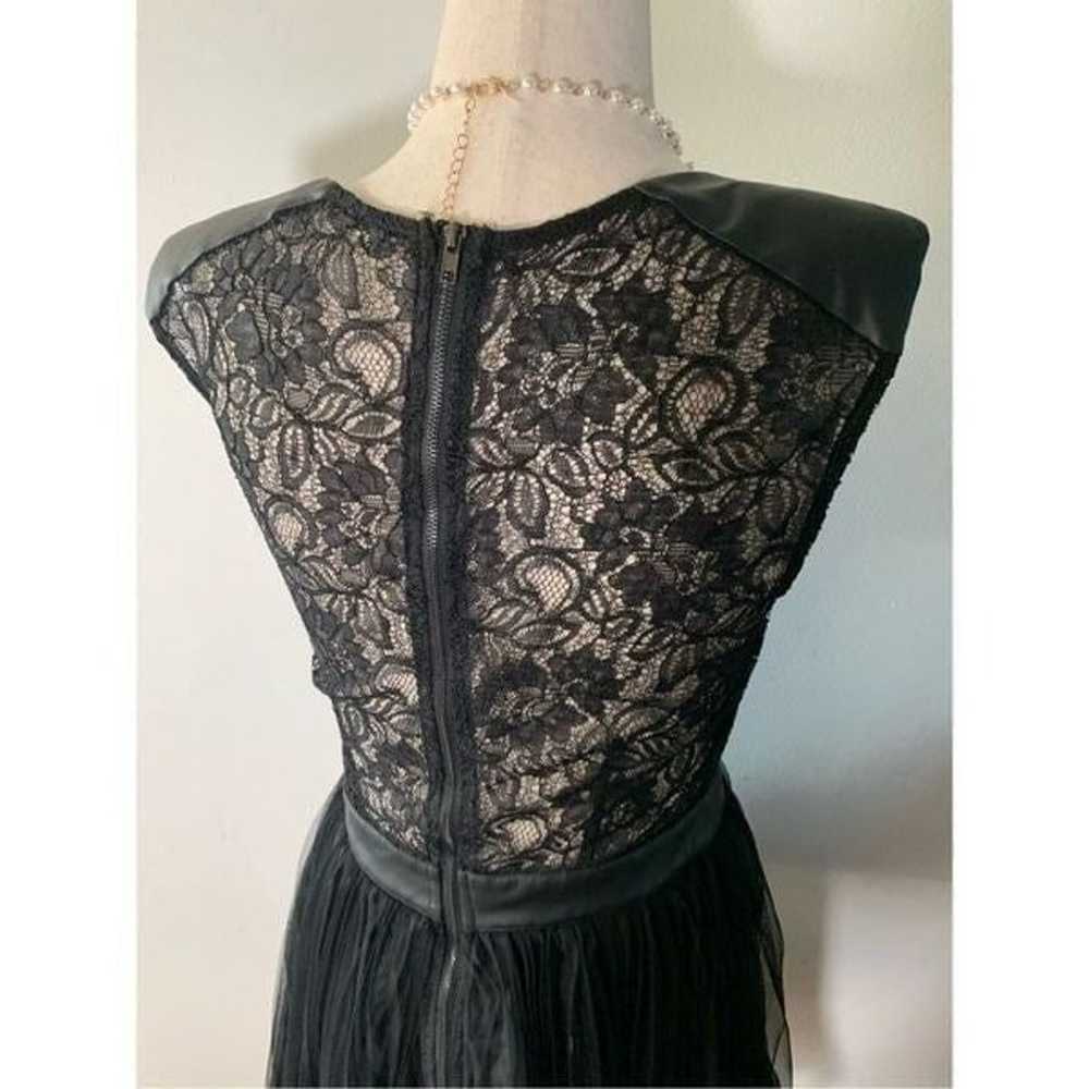 Black goth like dress size medium lace in the back - image 3