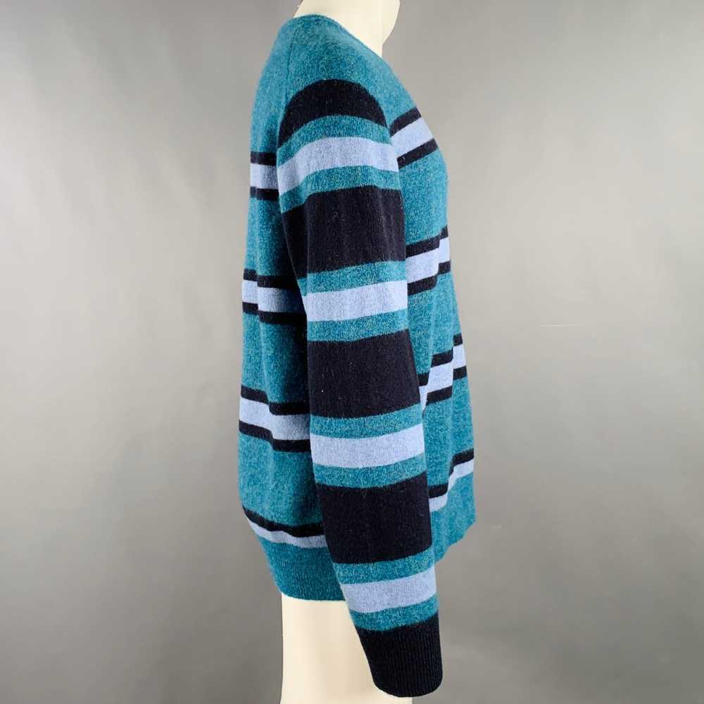 Todd Snyder Blue Light Blue Stripe Wool Blend Cre… - image 2