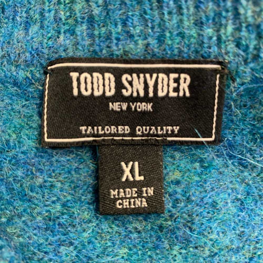 Todd Snyder Blue Light Blue Stripe Wool Blend Cre… - image 4