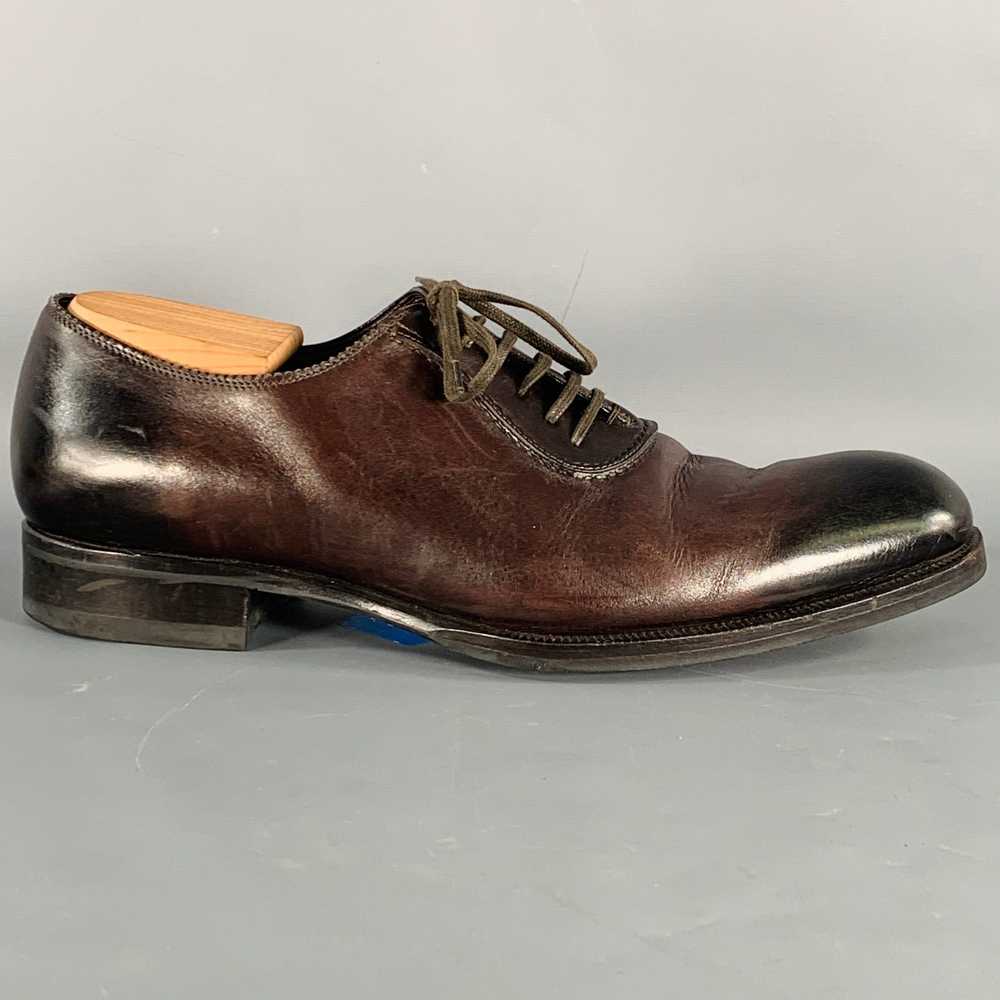 Tom Ford Brown Leather Oxford Lace-Up Shoes - image 2