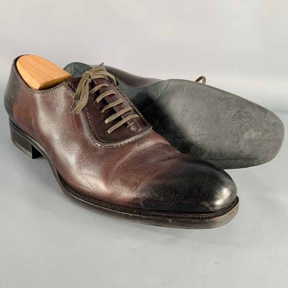 Tom Ford Brown Leather Oxford Lace-Up Shoes - image 5